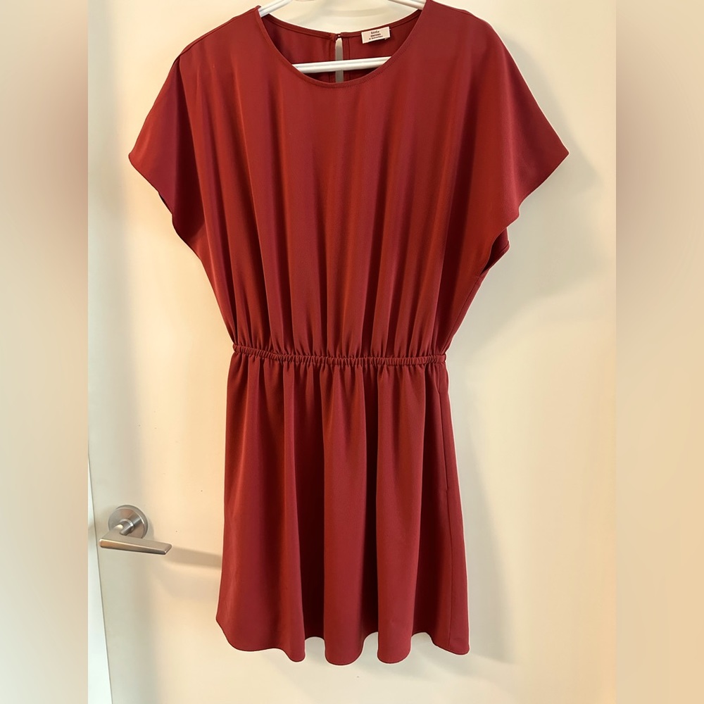 Aritzia Little Moon Open Back Burgundy Dress Sz. Medium